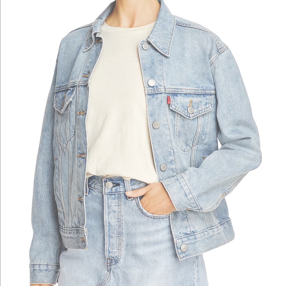 Levi’s Ex Boyfriend Trucker Jacket Light Wash Size Medium